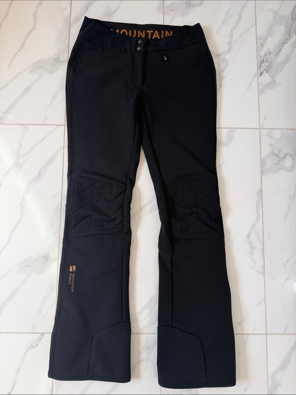 Mountain Force Soft Shell Black Waterproof Ski  Snow Pants Size M